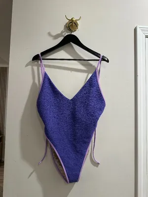 FREE PEOPLE Amber One-Piece Swimsuit in Indigo Size X-Large thumbnail 3