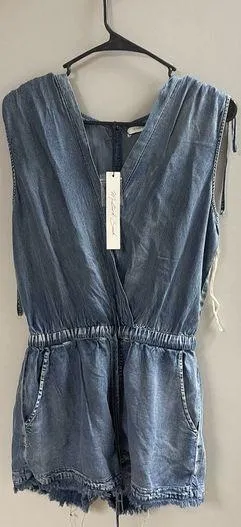 New with Tags Mustard Seed Denim Romper Size Small thumbnail 1