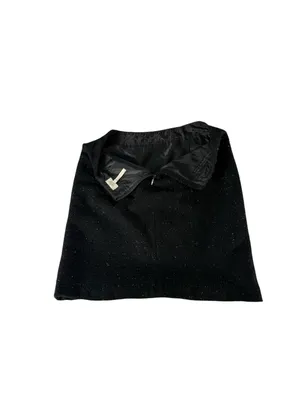 Laundry by Shelli Segal Skirt Womens 6 Black Sparkle Tweed Metallic A Line Party thumbnail 3