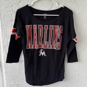 Genuine Merchandise Miami Marlins 3/4 Sleeve Tee thumbnail 1