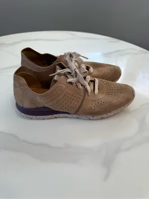 UGG Women's Suede Perforated Lace-Up Sneaker - Taupe thumbnail 5