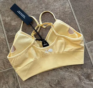 PacSun Civil Regime Pastel Yellow Kelly Seamless Bra Small thumbnail 6