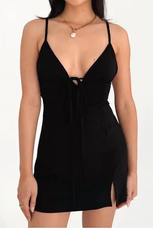 NWT Grey Bandit Black Mini Dress thumbnail 1