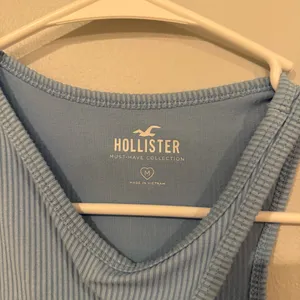 Hollister Blue Ribbed Crop Tank Top thumbnail 3