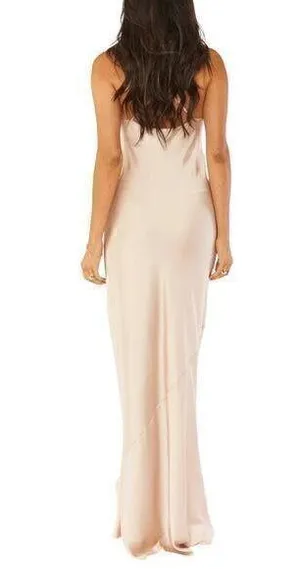 Show Me Your Mumu Tuscany Maxi Slip Dress in Champagne Luxe Satin size XS thumbnail 2