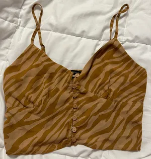 Forever 21 Tiger Print Top thumbnail 1
