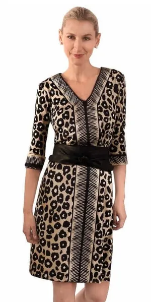NWT Gretchen Scott Bordertown dress Me Jane leopard Sz‎ XS thumbnail 1