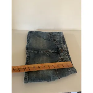 Vintage Mudd Jeans Denim Mini Skirt Y2K Low Rise Acid Wash Blue Juniors thumbnail 7