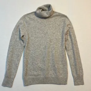 Orvis Turtleneck 100% Cashmere Sweater Womens S Gray Classic Soft Knit Top thumbnail 3