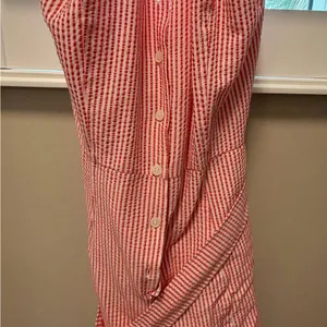 Nwt Anthropologie Maeve Seersucker Halter Romper thumbnail 3