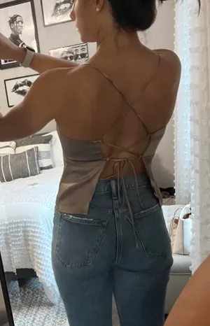 Garage Silk Open Back Tank Top thumbnail 2