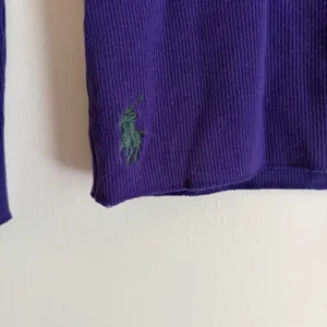 Ralph Lauren Purple Lightweight Turtleneck Long Sleeve Shirt Ribbed Preppy Large thumbnail 4