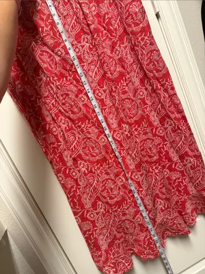 Universal Threads Paisley Tie Skirt XL Red thumbnail 3