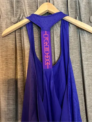 RBX Perfoemance Athletic Purple Geometric Print Racerback Tank Top Size Large thumbnail 10