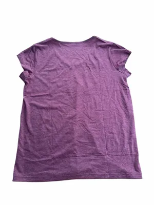 Women's Mauve Heather Scoop Neck Short Sleeve T-Shirt Poly Rayon Blend Size M thumbnail 5