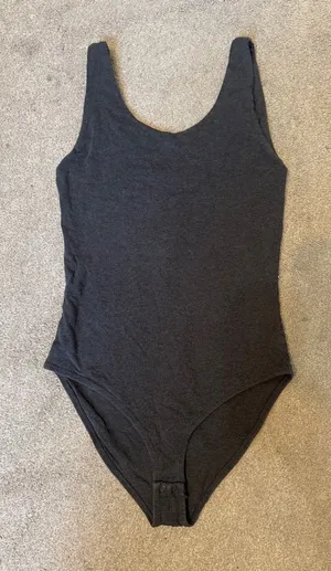 Pact Charcoal Grey Tank Bodysuit Size S thumbnail 1