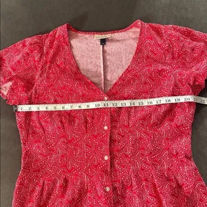 Universal Thread Red White Stars Short Sleeve Button Front Mini Dress Size L thumbnail 11