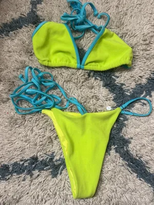 Frankies Bikinis Set Green Blue Size Large thumbnail 7