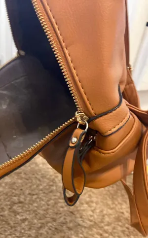 Leather Backpack Tan thumbnail 4