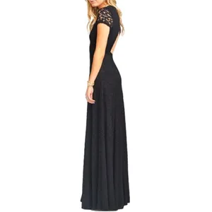 Show Me‎ Your Mumu Black Lace Maxi Dress V-Neck Open Back Small NWT thumbnail 3