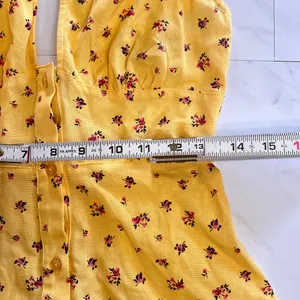 NWT ASOS Ditsy Floral Halter cotton linen blend mini dress size 4 thumbnail 8