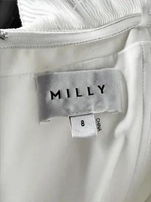 Milly Gizelle Ivory White Off Shoulder Ruffle Mini Dress Size 8 thumbnail 8