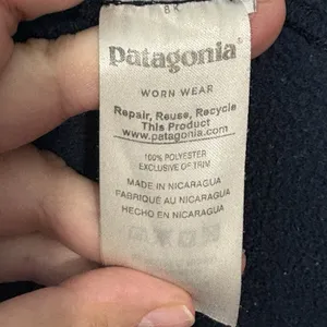 Patagonia Navy Blue Synchilla Fleece Quarter Zip Pocket Pullover Women's Size S thumbnail 5