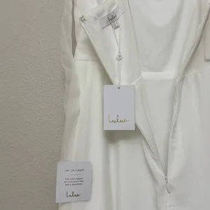 NEW Lulus Radiant Romance White Tie-Strap Maxi Dress Sz Large Wedding Bridal thumbnail 16