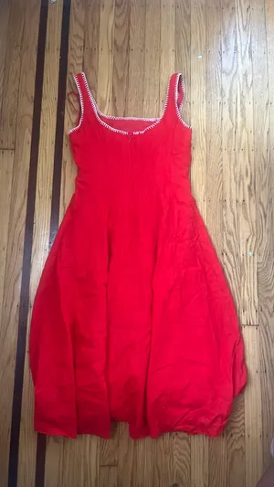 caroline constas dress Red Size 4 thumbnail 3