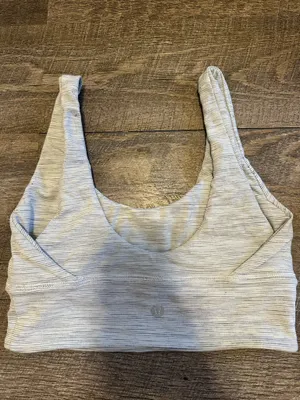 White and Gray Lululemon Sports Bra 4 thumbnail 2