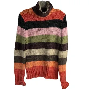 Anthropologie Laurie‎ B. Stripe Women's Mohair Wool Blend Striped Sweater Size M thumbnail 2