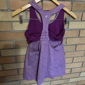 Lululemon Racerback Tank Top Open Side Purple Size 6 thumbnail 2