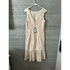 Eva Mendez New York And Company Pink Dress Women's Size Medium‎ NWT PINK LACE thumbnail 2