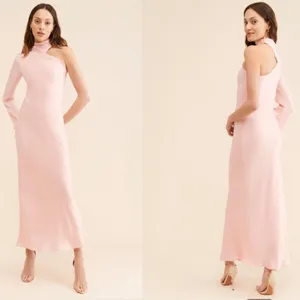 Significant Other Rhiannon One-Shoulder Sleeve High Neck Pink Maxi Gown 8‎ NWT thumbnail 2