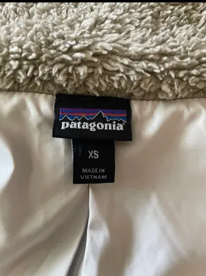 Patagonia Vest Women’s Tan Los Gatos Sherpa Fleece Pockets Full Zip thumbnail 8