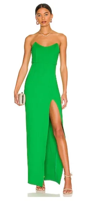 superdown Ryleigh Strapless Maxi Dress in Green thumbnail 1