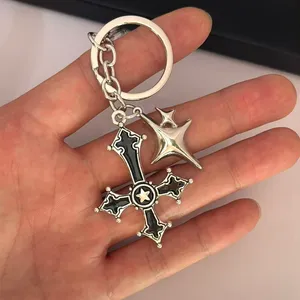 Cross Star Keychain Charm for Men Women Car Keychain Key Ring Bag Charm Couple Gifts thumbnail 4