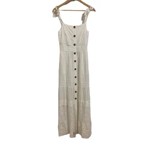 ADELYN RAE White Women's Janella Eyelet Maxi Dress Small‎ NWOT $155 thumbnail 2