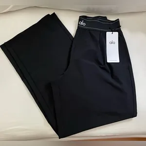 Alo Yoga NWT Suit Up Trouser Regular Lightweight Straight Leg Black Size S thumbnail 13