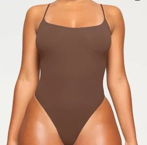Skims Nwot Fits Everybody Cami Thong Bodysuit Brown Xs thumbnail 1
