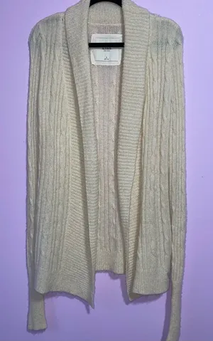 Abercrombie & Fitch Y2K Cable Knit Cardigan Women S Shawl Collar Preppy Coastal thumbnail 1