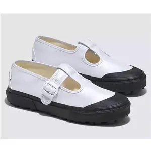 NEW VANS Style 93 Mary Jane Canvas Coated Sneakers silver black womens us 10 thumbnail 4