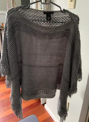 Do Everything In Love Grey Poncho thumbnail 1