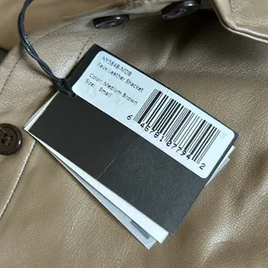 Noli faux leather shacket in medium brown thumbnail 3