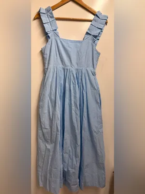 Lake Lolly Midi Dress in Morning Blue 100% cotton size xsmall women’s thumbnail 4
