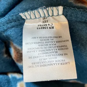 As Real As Wrangler Fleece Pullover 1/4 Zip Aztec Pattern Pearl Snap Blue S thumbnail 7
