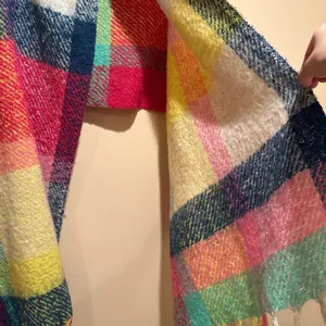 Colorful Plaid Scarf Red thumbnail 3