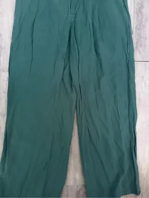 Zara Wide-Leg Green Chinos thumbnail 2