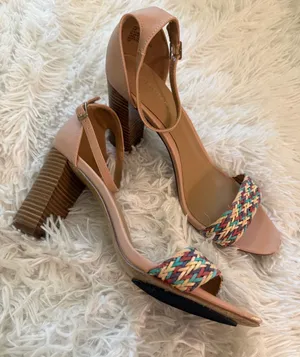 Madden Girl Bellaa Multicolor Woven Strappy Block Heel Sandals 9.5 thumbnail 1