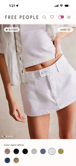 Free People We The Free Gallivanting Peekaboo Skort in Mirrorball Size 33 NWT thumbnail 5